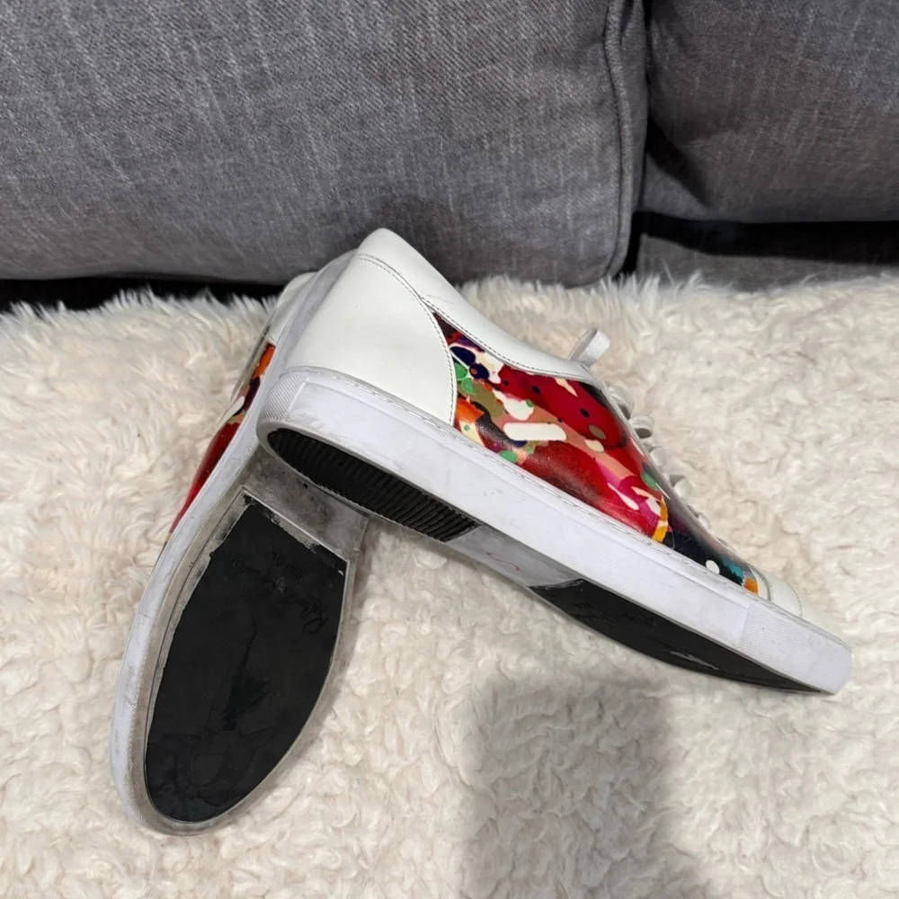Robert Graham Vibrant Red and White Sneakers